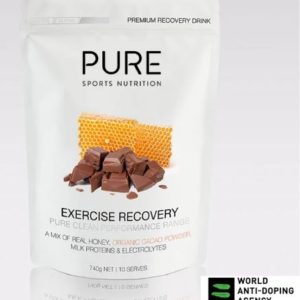 PURE Exercise Recovery powder makes a premium, natural post-exercise drink containing a delicious blend of raw organic cacao powder, milk proteins and New Zealand honey powder.