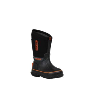 SPIKA KID’S BRUZER GUMBOOT BLACK. Is 100% waterproof rubber with Durable rubber exterior Comfort rated to -15ºcWarm insulated upper