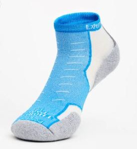 Thorlo Experia Micro Mini socks blue Suitable for high-performance runners, cyclists, hikers, fitness walkers, and gym-goers who prefer a minimal amount of foot protection and don't suffer from foot pain. Rolleston Selwyn